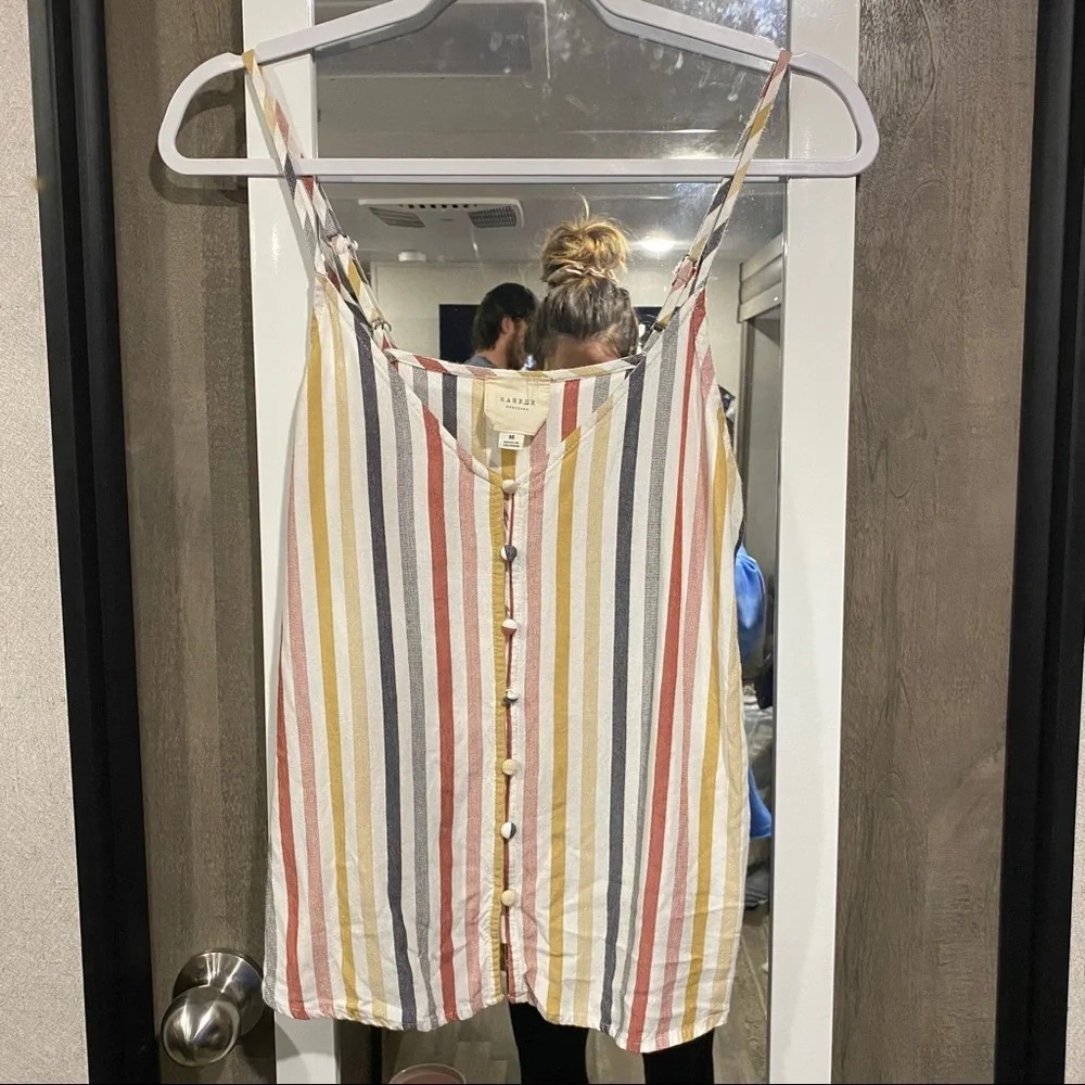 Harper Francescas’s Striped Button Tank